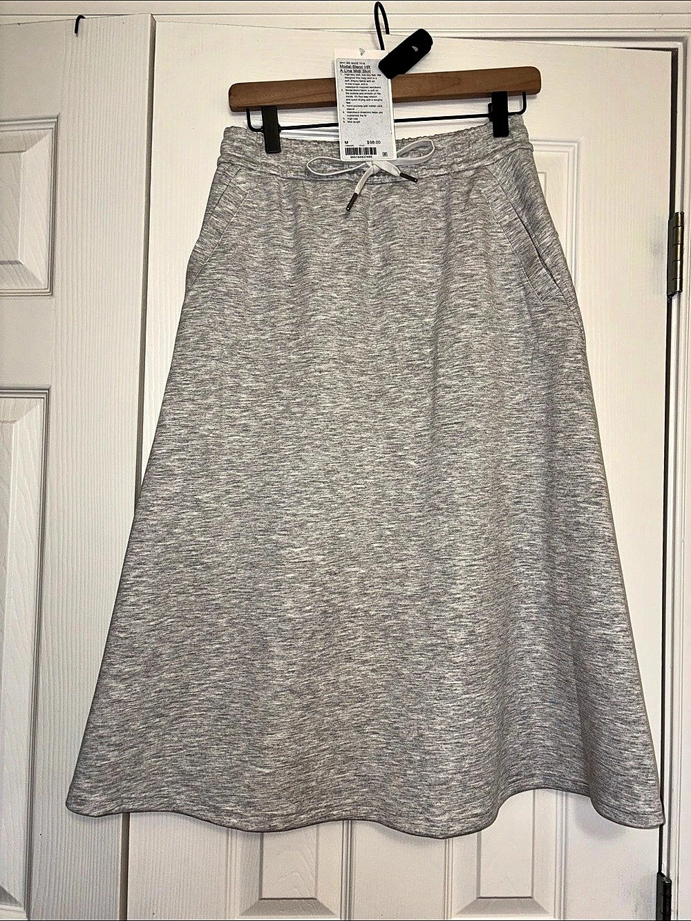 lululemon A-Line modal blend Midi Skirt in Gray Size Medium